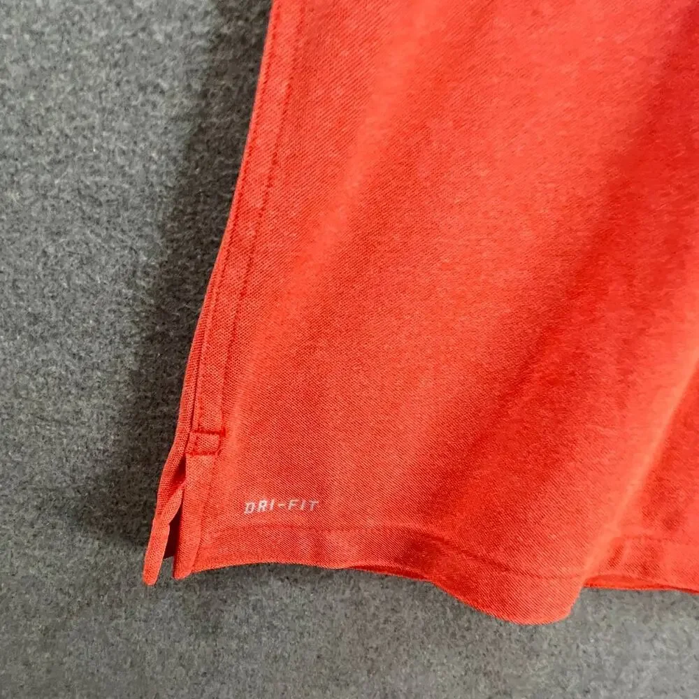 Nike Dri Fit Shirt Women Size XS Orange Outdoor Athletic Casual T Shirt Ladies